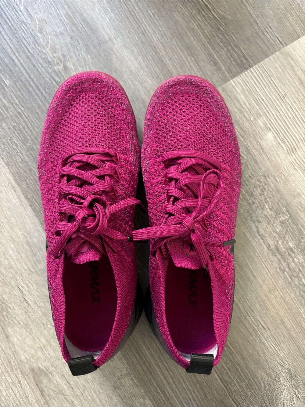 Nike Women's Knit Lace-Up Sneakers in Fuchsia